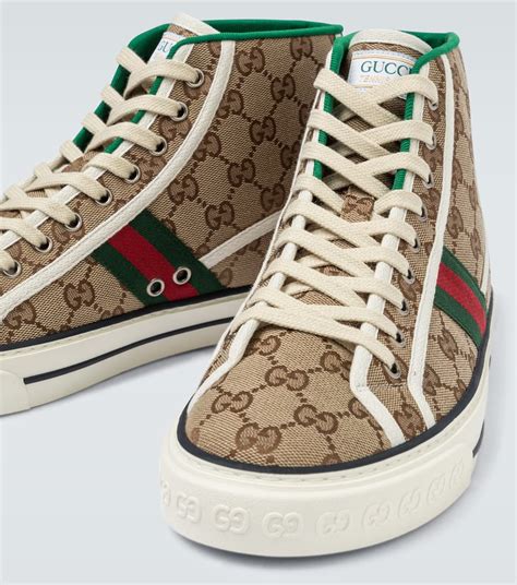 preowned gucci tennis shoes|gucci tennis 1977 high top.